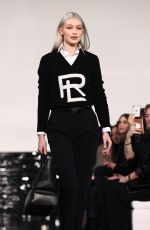 GIGI HADID Walks Runway at Ralph Lauren Fall 2022 Show in New York 03/22/2022
