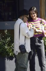 GIZELE OLIVEIRA Sharing a Croissant with a Guy Out in Los Angeles 03/11/2022