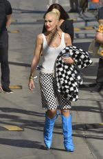 GWEN STEFANI Arrives at Jimmy Kimmel Live! 03/24/2022
