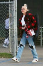 GWEN STEFANI in Ripped Denim Out in Los Angeles 03/21/2022