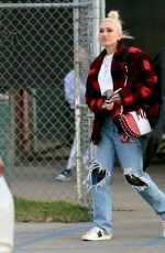 GWEN STEFANI in Ripped Denim Out in Los Angeles 03/21/2022