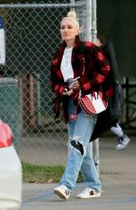 GWEN STEFANI in Ripped Denim Out in Los Angeles 03/21/2022