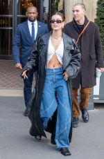 HAILEY BIEBER Leaves Her Hotel in Paris 03/05/2022