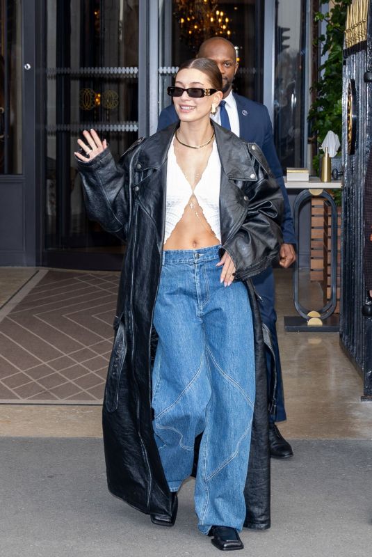 HAILEY BIEBER Leaves Her Hotel in Paris 03/05/2022