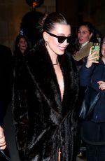 HAILEY BIEBER Leaves Hotel de Crillon in Paris 03/04/2022