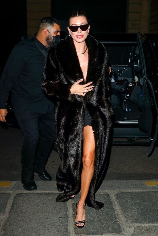 HAILEY BIEBER Leaves Hotel de Crillon in Paris 03/04/2022