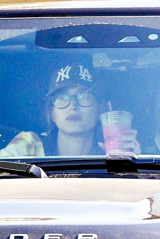 HAILEY BIEBER Out Driving in Berverly Hills 03/18/2022