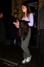 HANA CROSS Leaves Chiltern Firehouse in London 03/12/2022