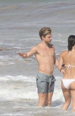 HAYLEY ERBERT and Derek Hough at a Beach in Tulum 03/22/2022