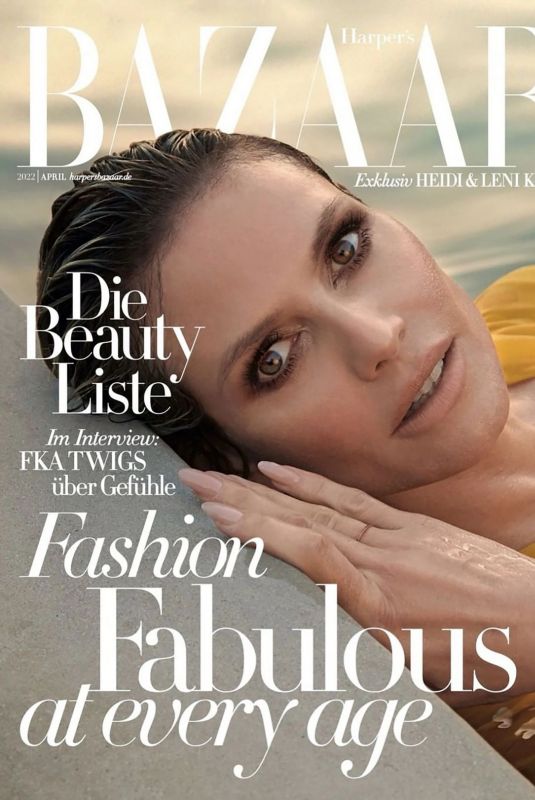 HEIDI KLUM on the Cover of Harper