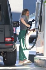 HILARY DUFF at a Gas Station in Studio City 03/20/2022
