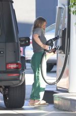 HILARY DUFF at a Gas Station in Studio City 03/20/2022