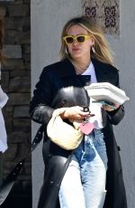 HILARY DUFF in Ripped Denim at  Casa Vega in Sherman Oaks 03/11/2022