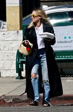 HILARY DUFF in Ripped Denim at  Casa Vega in Sherman Oaks 03/11/2022