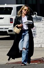 HILARY DUFF in Ripped Denim at  Casa Vega in Sherman Oaks 03/11/2022