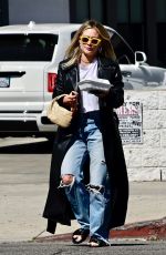 HILARY DUFF in Ripped Denim at  Casa Vega in Sherman Oaks 03/11/2022