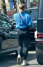 HILARY DUFF Leaves Ralphs Market in Studio City 03/21/2022