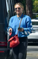 HILARY DUFF Leaves Ralphs Market in Studio City 03/21/2022