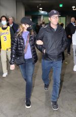 JENNA FISCHER Leaves Lakers Game in Los Angeles 03/05/2022