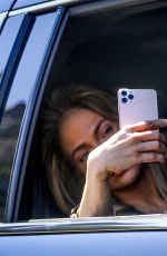 JENNIFER LOPEZ Takes Selfies Before Heading to a Studio in Los Angeles 03/22/2022