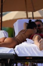 JESSICA LEDON and David Guetta at a Beach in Miami 03/20/2022