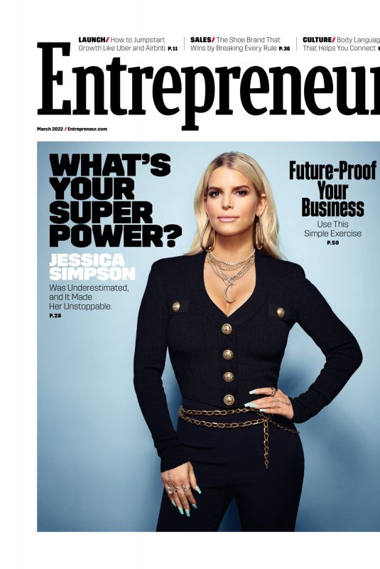JESSICA SIMPSON in Entrepreneur Magazine, March 2022
