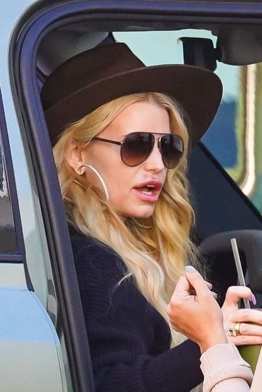 JESSICA SIMPSON Out in Beverly Hills 03/18/2022