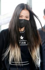 JISOO Arrives at Incheon International Airport 02/28/2022