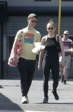 JOEY KING and Steven Piet Shopping at Farmers Market in Studio City 03/27/2022