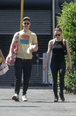 JOEY KING and Steven Piet Shopping at Farmers Market in Studio City 03/27/2022