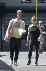 JOEY KING and Steven Piet Shopping at Farmers Market in Studio City 03/27/2022