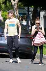 JOEY KING and Steven Piet Shopping at Farmers Market in Studio City 03/27/2022