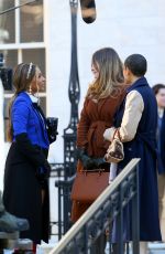 JORDAN ALEXANDER, SAVANNAH LEE SMITH and ELI BROWN on the Set of Gossip Girl in New York 02/28/2022