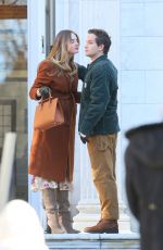 JORDAN ALEXANDER, SAVANNAH LEE SMITH and ELI BROWN on the Set of Gossip Girl in New York 02/28/2022