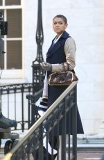 JORDAN ALEXANDER, SAVANNAH LEE SMITH and ELI BROWN on the Set of Gossip Girl in New York 02/28/2022