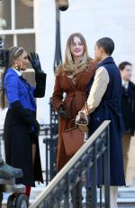 JORDAN ALEXANDER, SAVANNAH LEE SMITH and ELI BROWN on the Set of Gossip Girl in New York 02/28/2022