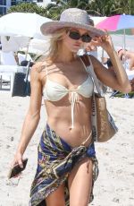 JOY and GINA CORRIGAN in Bikinis on the Beach in Miami 03/29/2022