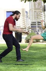 JOY CORRIGAN Filming a Karate Action Scene in Los Angeles 03/22/2022