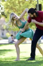 JOY CORRIGAN Filming a Karate Action Scene in Los Angeles 03/22/2022