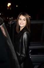 KAIA GERBER Leave Off-White Show at Paris Fashion Week 02/28/2022