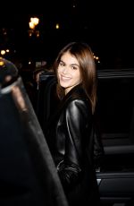 KAIA GERBER Leave Off-White Show at Paris Fashion Week 02/28/2022