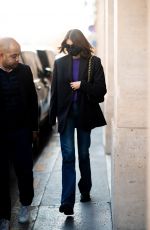 KAIA GERBER Leaves Hotel Costes in Paris 03/20/2022