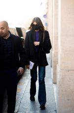 KAIA GERBER Leaves Hotel Costes in Paris 03/20/2022