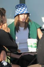 KAIA GERBER Out for Coffee with Friends at Alfred Coffee in Beverly Hills 03/09/2022