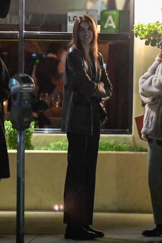 KAIA GERBER Out for Dinner with Firends in Los Angeles 03/11/2022