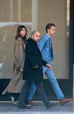 KAIA GERBER Out Shopping at Celine Avenue Montaigne in Paris 03/22/2022