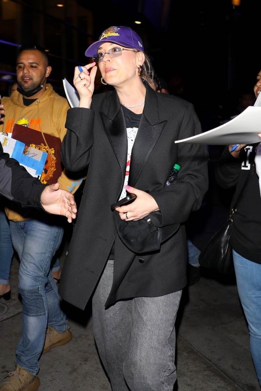 KALEY CUOCO Leaves Lakers vs Wizards Game at Crypto.com Arena in Los Angeles 03/11/2022