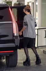 KATE BECKINSALE Leaves a Skin Care Clinic in Los Angeles 03/30/2022
