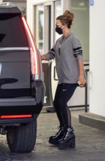 KATE BECKINSALE Leaves a Skin Care Clinic in Los Angeles 03/30/2022