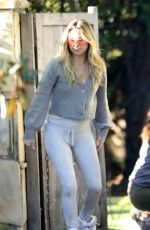 KATE HUDSON Out in a Cropped Sweater and Leggings in Los Angeles 03/04/2022